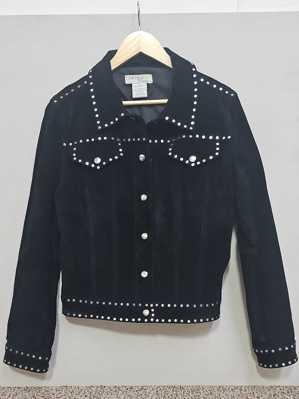 TOWER HILL COLLECTION SPLIT PIG SUEDE STUDDED JACKET BFPM-08-218
